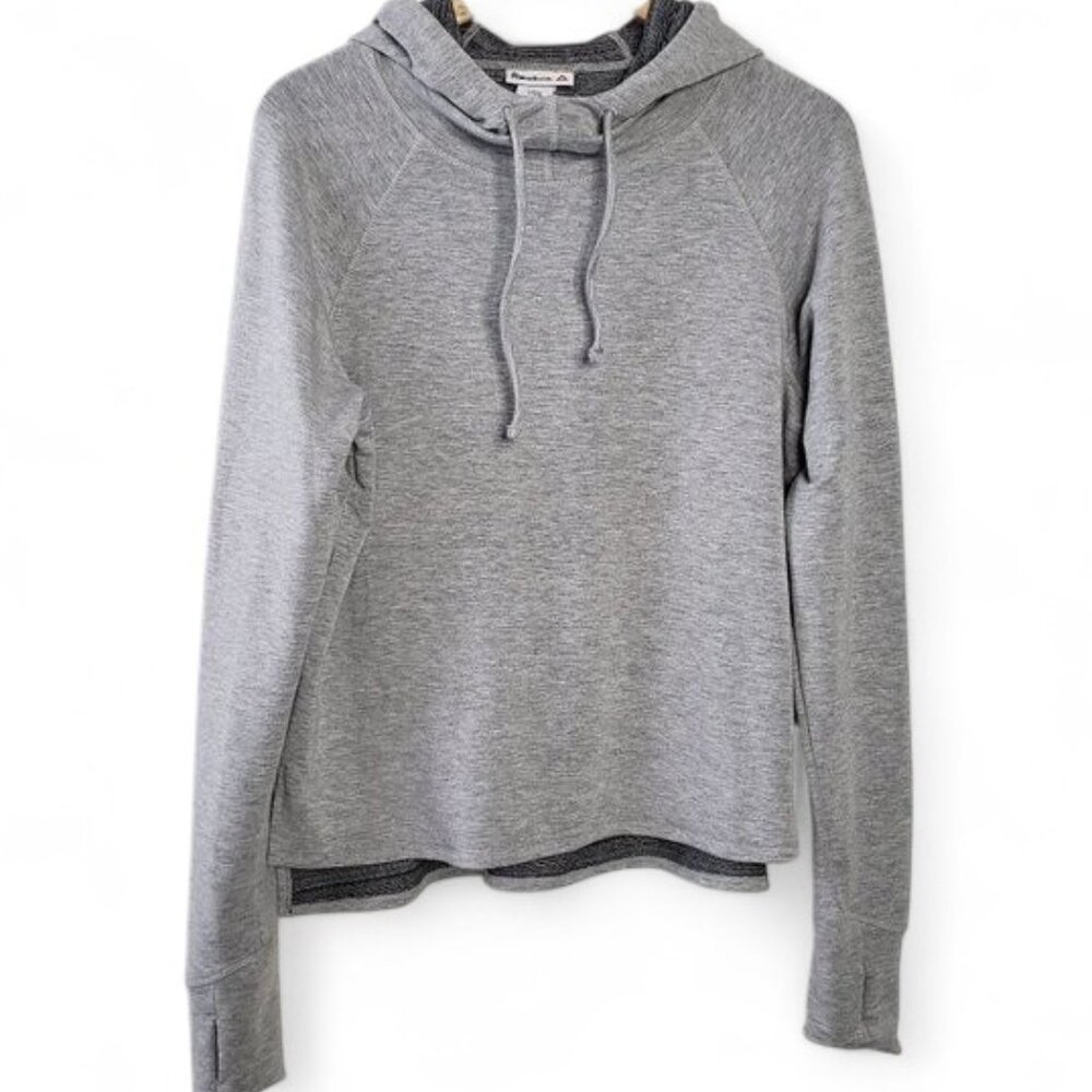 Reebok High Neck Pullover Hoodie Women Pullover w Thumbholes‎ L